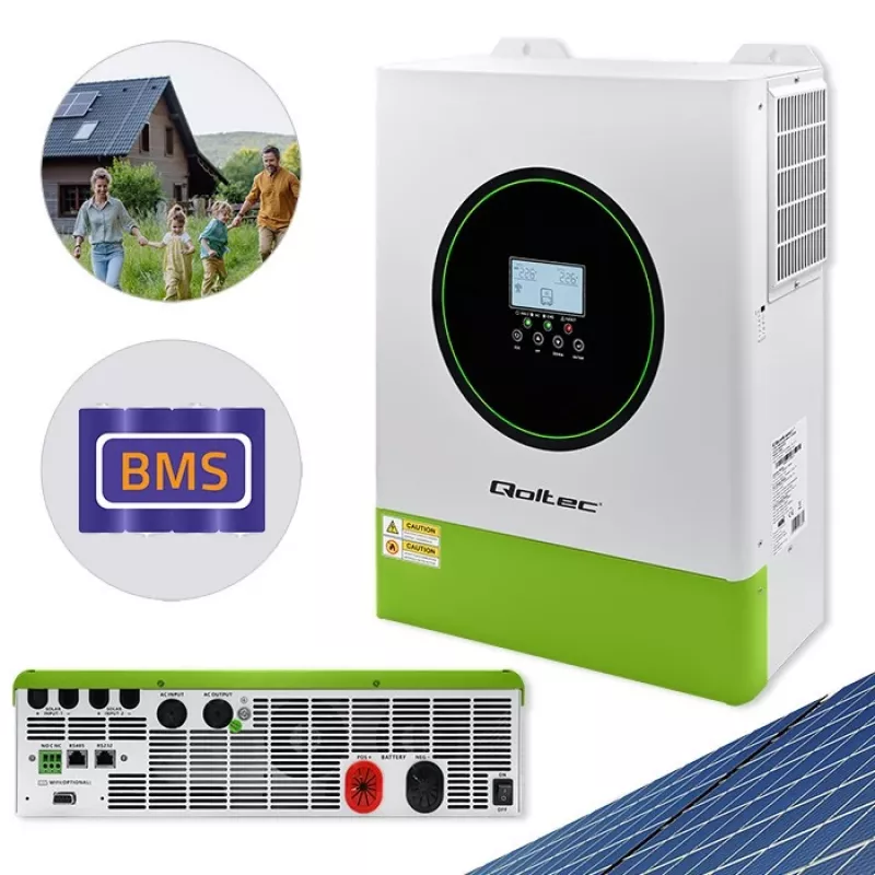 Qoltec hibrīda saules invertors Off-Grid 11000W