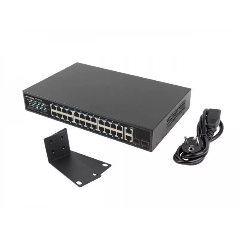 Lanberg RSFE-24P-2C-250 tīkla slēdzis, neuzraudzīts Gigabit Ethernet (10/