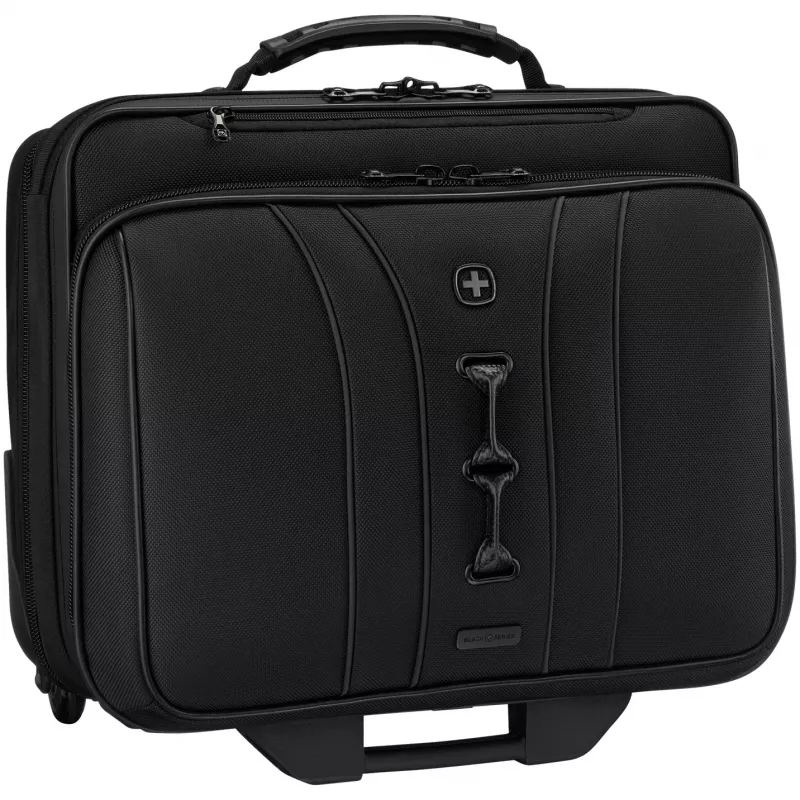 Wenger portatīvā datora soma ar riteņiem Legacy Melns Series 15,6 collu (39,62 cm) klēpjdatoram ar planšetdatora kabatu