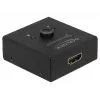 DeLock HDMI 2 - 1 divvirzienu 4K 60 Hz kompakts - Mazumtirdzniecības iepakojums - Video/Audio pārslēdzējs - 2 x HDMI - Galddatoram (64072)