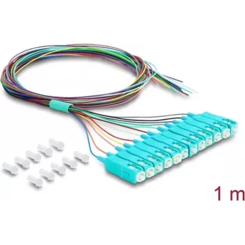 DELOCK optiskās šķiedras kabelis 12x SC-UPC Simplex Patch > 12x atvērti kabeļa gali, 1 m
