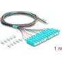DELOCK optiskās šķiedras kabelis 12x SC-UPC Simplex Patch > 12x atvērti kabeļa gali, 1 m