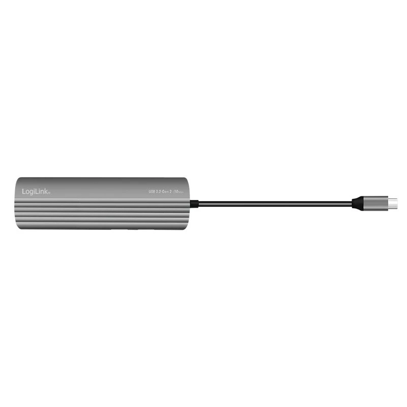 LogiLink USB 3.2 Gen2 centrmezgls 4+1 ports 2x USB-A 2x USB-C PD 100 W alumīnijs