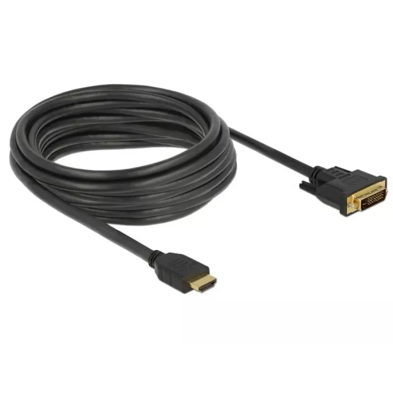 Video kabeļa adapteris DeLOCK 85656 5 m HDMI Type A DVI melns