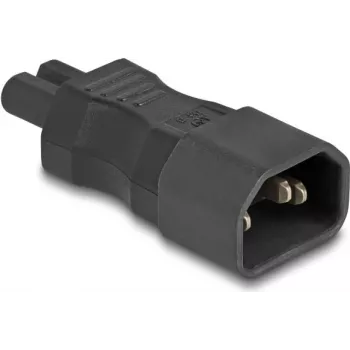DeLOCK strāvas adapteris IEC 60320 - C14 uz C7 kontaktligzdu 2.5 A melns