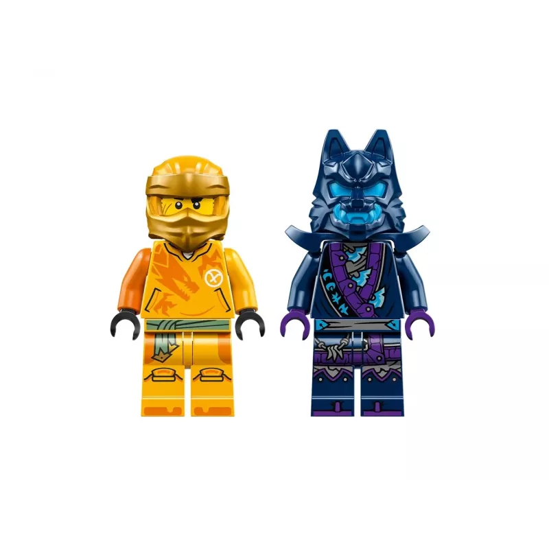 LEGO NINJAGO Arina kaujas meha darbības figūra, nindzju rotaļlieta 4+ gadus veciem zēniem, meitenēm un bērniem, Dragons Rising komplekts ar Arina minifigūru un mini Katu