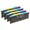 DIMM 64 GB DDR5-6000 (4x 16 GB) Quad-Kit, atmiņa melna, CMH64GX5M4B6000C36, Vengeance RGB, INTEL XMP