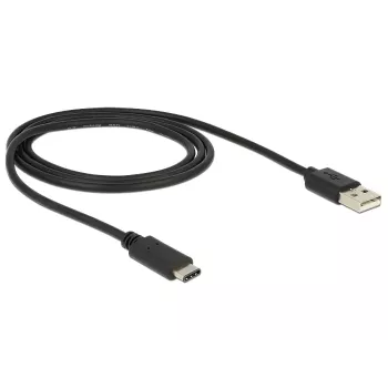 USB kabelis DeLOCK 83600 USB 2.0 1m USB C USB A Melns