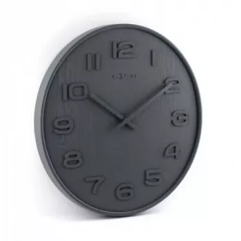 NeXtime 3096GS - Sienas pulkstenis - kvarca - Apaļš - Pelēks - Koka - Pieaugušajiem