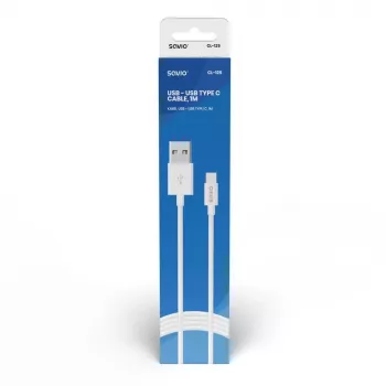 Savio CL-125 USB kabelis USB 2.0 1 m USB A USB C Balts