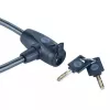 Atslēdzams velosipēda trosis 10 mm - YCK0/10/60/2 Melns