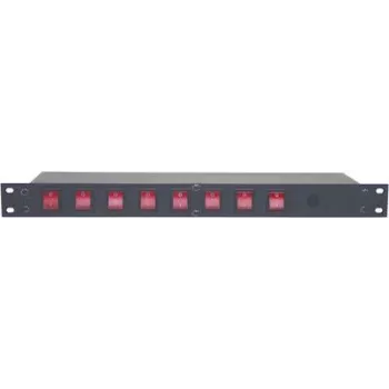 Strāvas sadales panelis EUROLITE 19 collu 8× IEC C13 ligzdas modelis 70008277