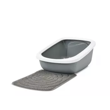 Kaķu tualete Savic Aseo Jumbo noslēgta kaķu paplāte 67,5×48,5×29 cm, pelēka, plastmasa