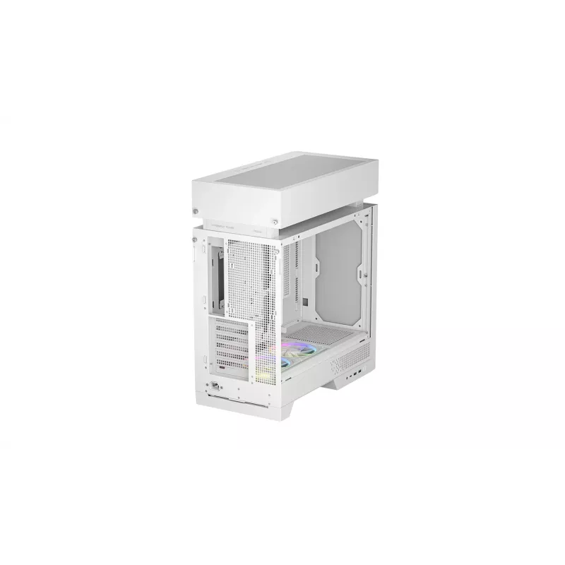 PC korpuss DeepCool CL660 WH Balts — ATX/Micro-ATX/Mini-ITX, rūdīts stikls, atbalsta ATX/PS2/SFX/SFX‑L barošanas blokus