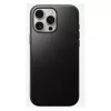 Mobilā tālruņa vāciņš Nomad Modern Leather vāciņš iPhone 16 Pro Max, 6.9 collas (17.5 cm), melns, āda+PC+TPU