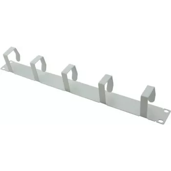 Kabeļu pārvaldības plate helos 328643 1U ar 6 metāla kronšteiniem 70×40 mm gaiši pelēka