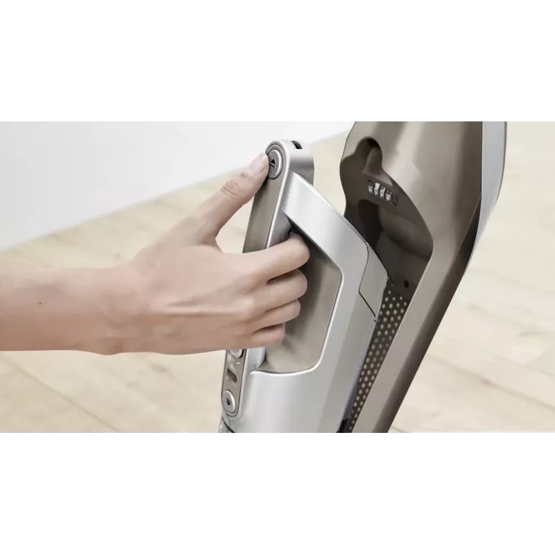 Bosch BBH3ALL23 stieņa putekļsūcējs/elektriskā slota 2-in-1 stieņa putekļsūcējs Ar bateriju Sausā tīrīšana Bez maisiņa 0,4 l Šampanietis, Metālisks
