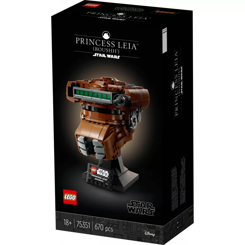 LEGO Star Wars princeses Lejas (Boushh) ķiveres komplekts pieaugušajiem 75351 (670 gab.)