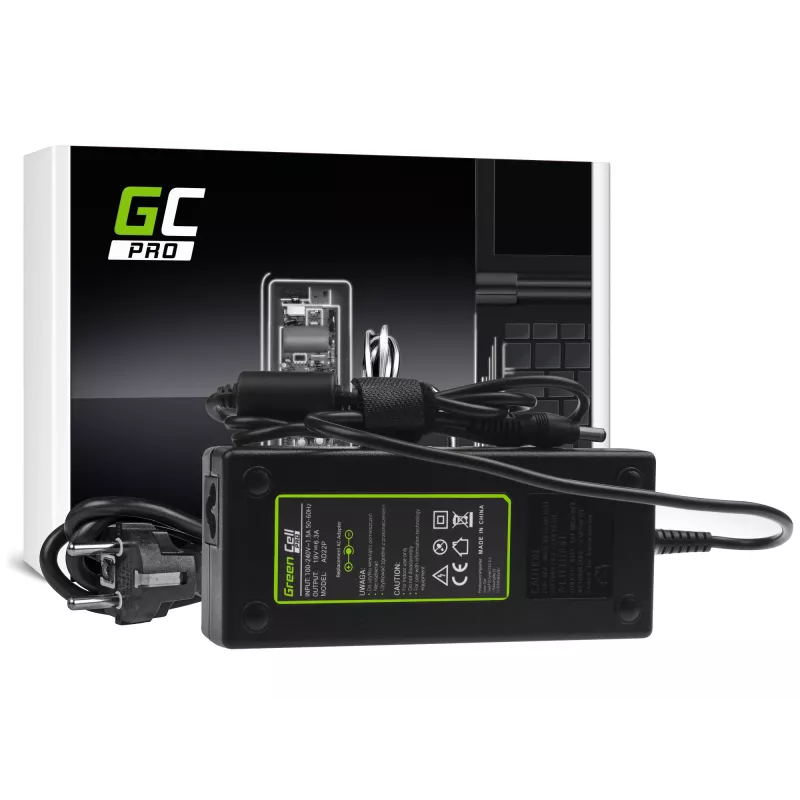 Strāvas adapteris/invertors Green Cell AD22P 120 W 19 V 6,3 A ASUS klēpjdatoriem, iekštelpām, melns