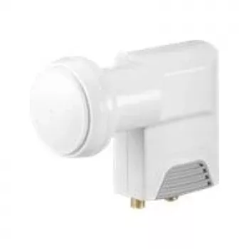 Wentronic Goobay Universal Twin LNB, pelēkbalts - digitālais SAT LNB (DVB-S2) 2 abonentiem (4K/HDTV/3D uztveršana) (67270)