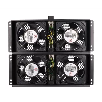 Dzesēšanas ventilators Extralink EX.8673 4 virzienu ventilatora bloks stāvošiem skapjiem 2 m kabelis ar ES spraudni