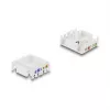 Keystone modulis RJ45 uz LSA Cat.6 UTP ar fiksējošo klipsi un bez kabeļu saitēm — DELOCK 90794, plakans melns/baltss, 16.1×30×19.4 mm
