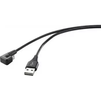 Renkforce USB 2.0, Telefon (analog) Connection Cable [1x USB 2.0 Plug A - 1x USB 2.0 Socket Micro-B] 1,00 m Melns (RF-4598342)