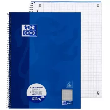 Oxford koledžas piezīmju grāmatiņa A4+ 220 x 295 mm 80 lp. kvadrātiņi ar malu L