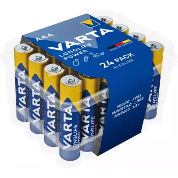 Sārmu bateriju komplekts Varta AAA (R3) Longlife Power — 24 gab.