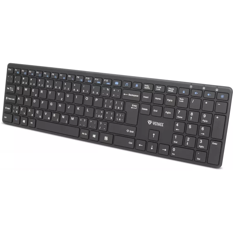 Bezvadu tastatūras un peles komplekts YENKEE YKB 2008CS — 2,4 GHz USB, kompakts izkārtojums