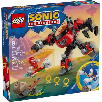 LEGO konstruktora komplekts Sonic the Hedgehog 77005 Knuckles vs Dr Eggman Egg Crusher Mech, 350 gab., vecums 8+