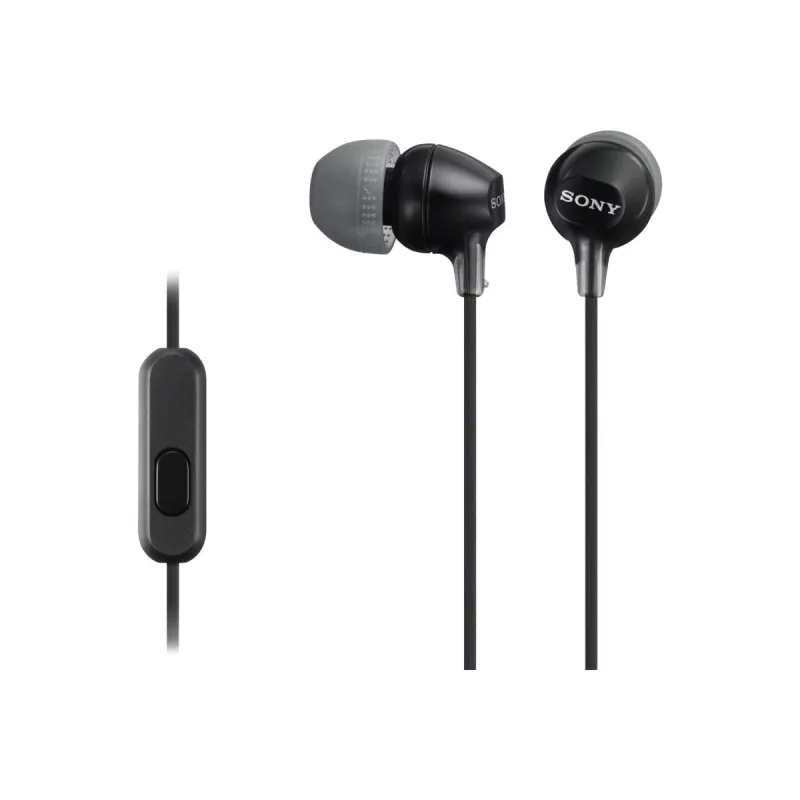 Sony MDR-EX15AP, vadu, 8 - 22000 Hz, zvani/mūzika, 3 g, austiņas, melna
