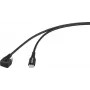 Renkforce USB kabelis USB 2.0 USB-C spraudnis melns 180° spirālveida (RF-6721078)