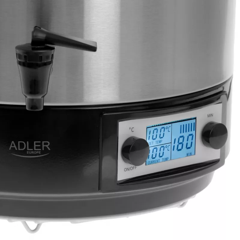 Pasteurizācijas katls Adler AD 4496 28L 2600W Nerūsējošais tērauds Melns