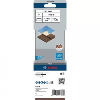 slīplente X440 Best for Wood and Paint, 75x480mm, K150