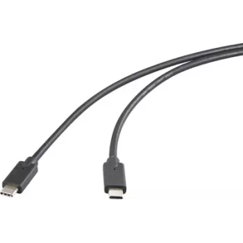 Renkforce USB-C kabelis USB 3.2 Gen2x2 kontakts kontakts 2,00 m melns TPE apvalks (RF-6609644)
