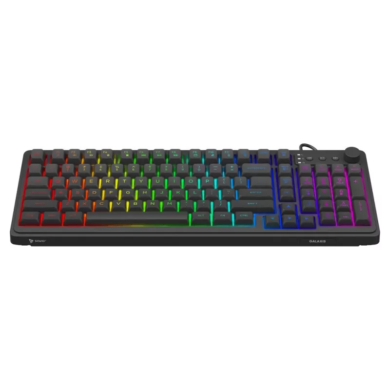 Savio Galaxis Gaming USB tastatūra QWERTY US English Melna