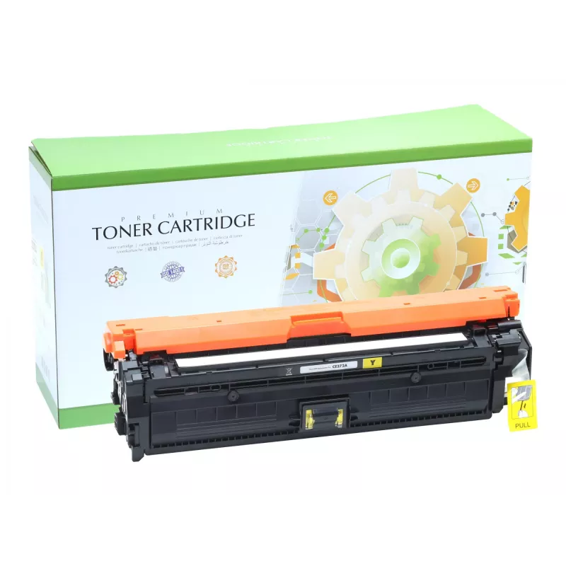 STATIC Tonera kārtridžs, saderīgs ar HP CE272A/CE342A/CE742A, dzeltens, atjaunots, 7500 lapas