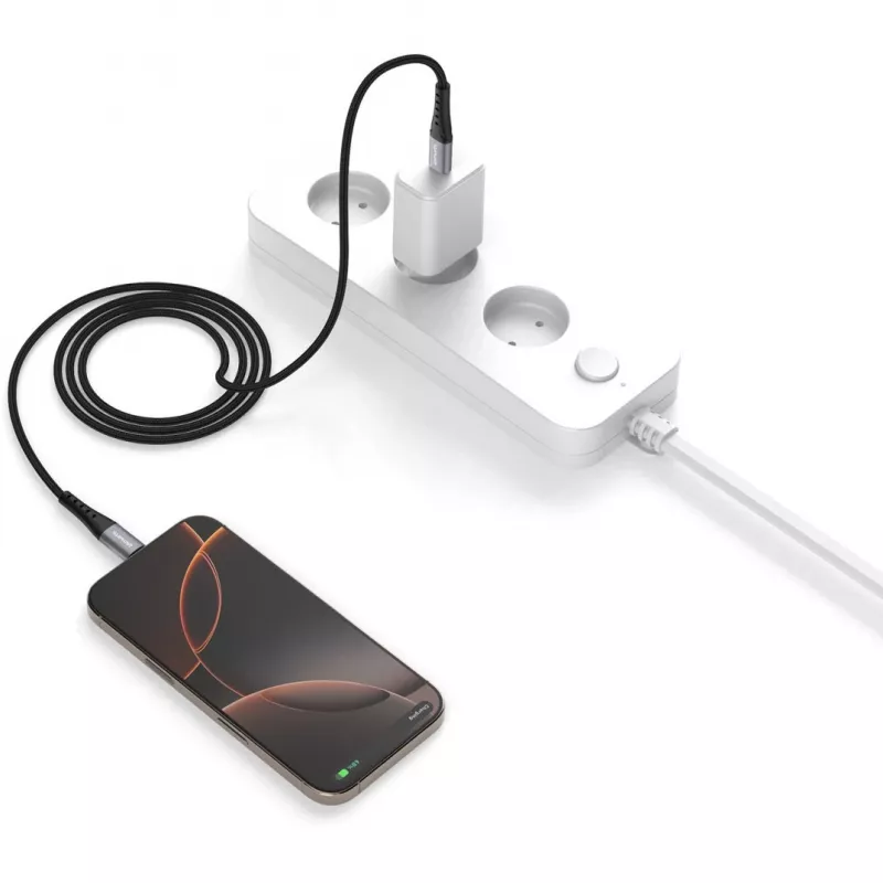 USB kabelis 4smarts 541454 1,5m USB C melns