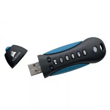 CORSAIR Flash Padlock 3 128GB drošs USB 3.0 zibatmiņa ar tastatūru un drošu 256 bitu aparatūras AES šifrēšanu