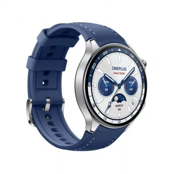 Viedpulkstenis ONEPLUS OnePlus Watch 2 47 mm, 1,43 collu AMOLED, 466×466, 32 GB, Wi‑Fi, GPS, Zils korpuss