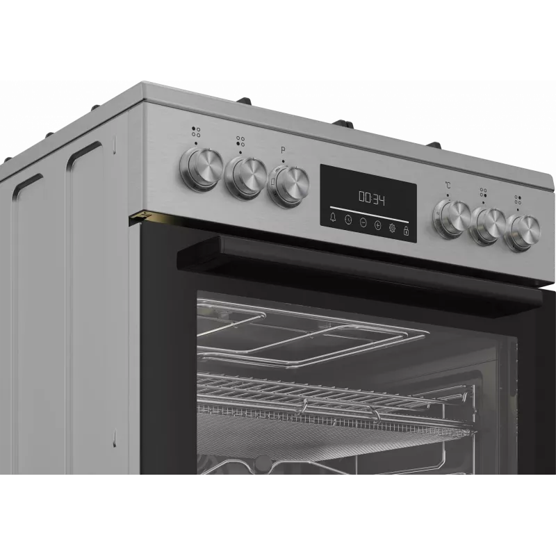 BEKO plīts | FBMA61330GXDT | Plīts virsmas tips Gāzes | Cepeškrāsns tips Elektriskā | Nerūsējošais tērauds | Platums 60 cm | Grilēšana | LED | Dziļums 60 cm | 72 L