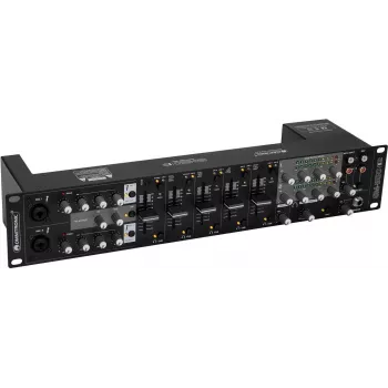 Izklaides mikseris Omnitronic EM-550B MK2 5 kanālu USB mikseris ar EQ un mikrofona ieejām