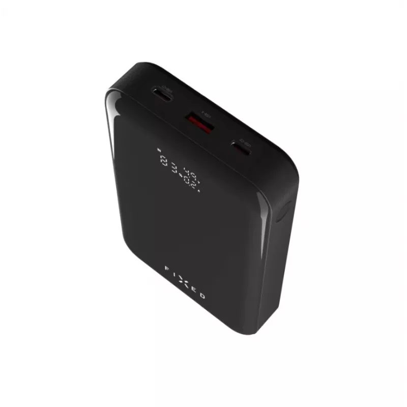Ārējais akumulators FIXED Zen 20 Pro ar LCD displeju — 20000 mAh, vairākas USB izejas