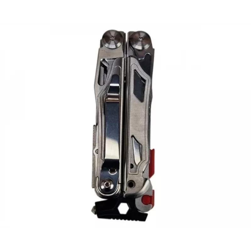 Multitool AZYMUT Giewon FS Fire Starter — daudzfunkciju rīks ar 19 instrumentiem, krama šķiltavu, svilpi un jostas maciņu (H2038A)