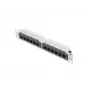 Plāksteru panelis LANBERG PPU6-9012-S, 12 portu Cat6, metāls, pelēks
