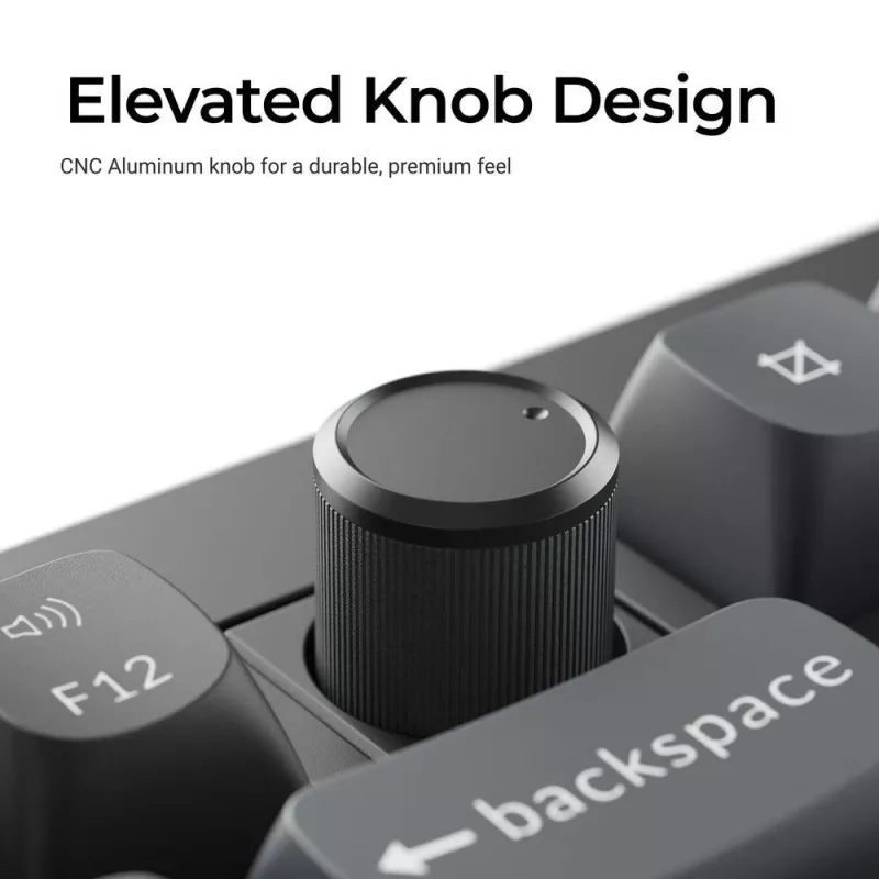 Mehāniskā tastatūra Keychron V6 Ultra 8K — Pilna izmēra 100% QWERTY, Bluetooth, RGB, melna