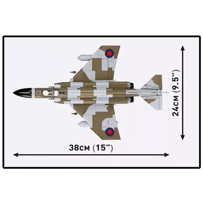 Cobi Blocks F-4M Phantom II militārā lidmašīnas modelis, 728 detaļu konstruktors