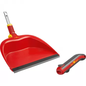 Putekļu liekšķere WOLF-Garten BK-M 25 cm sarkana/pelēka — dārza putekļu liekšķere ārlietošanai, kompakta 25 cm plata