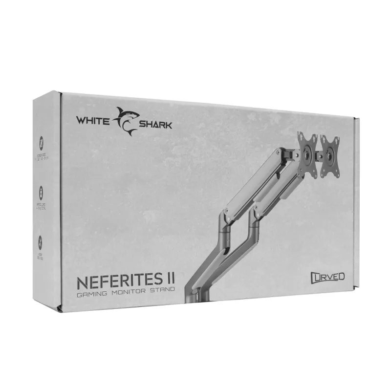 Niršanas maska balta Shark Neferites II GMS-3208 — pretaizsvīšanas, izturīga konstrukcija